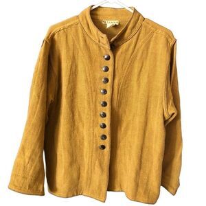 A People Unlimited Womens Coat S Mandarin Collar Patchouli Yoga Meditation